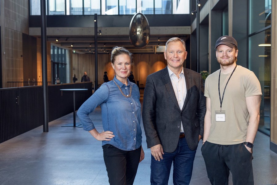 Kristín Soffía, Ari Edwald og Freyr Friðfinnsson frá Icelandic Startups.