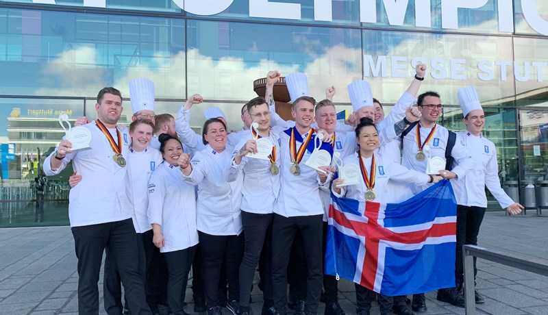 Íslenska kokkalandsliðið á verðlaunapall á Ólympíuleikunum