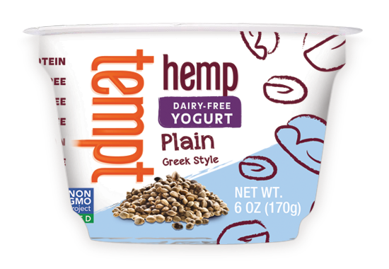 Júgúrt með hampfræjum.