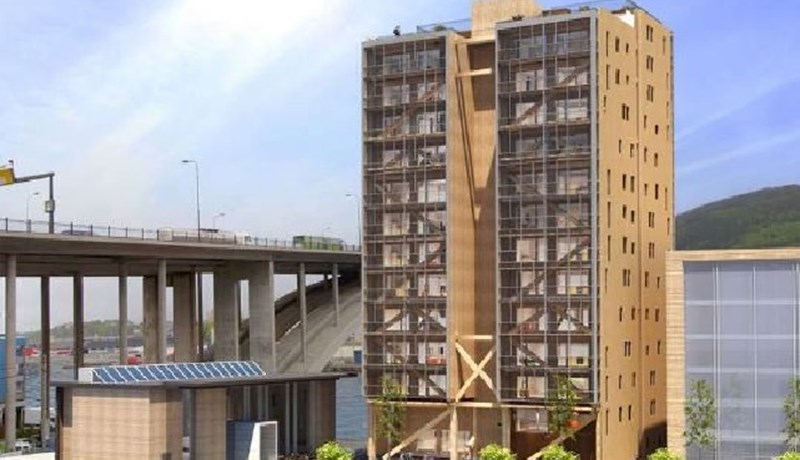 Fjórtán hæðir og bindur koltvísýring meðan það stendur