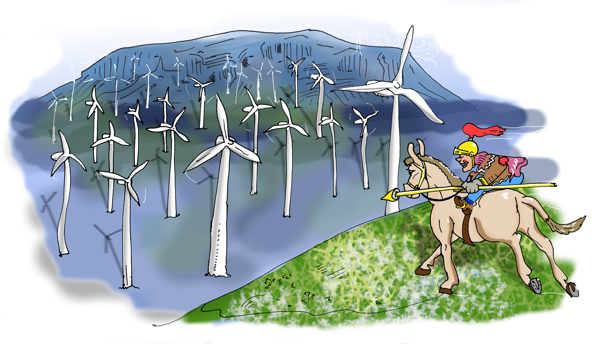 Vindmyllur þyrla upp moldviðri