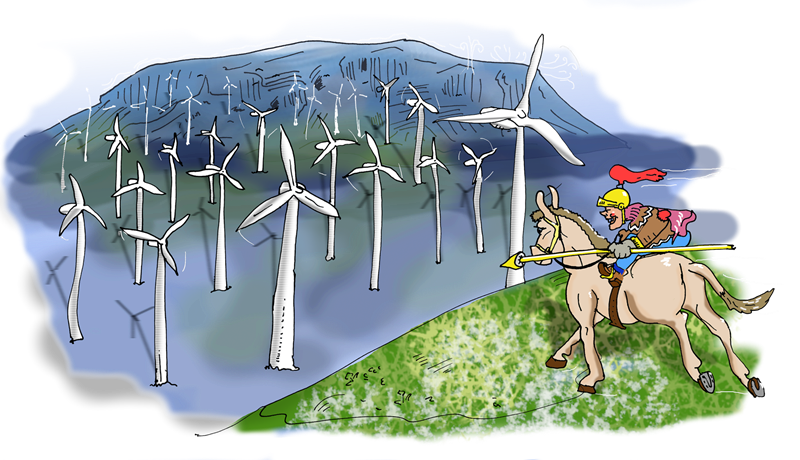 Vindmyllur þyrla upp moldviðri