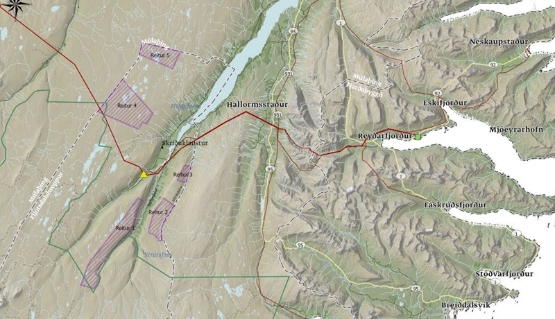 Land tryggt undir vindmyllusvæðin