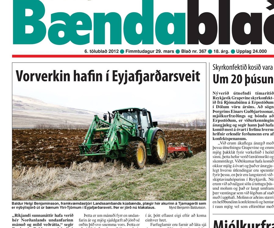 Vorverkin í Eyjafjarðarsveit hófust mánuði fyrr en undanfarin ár