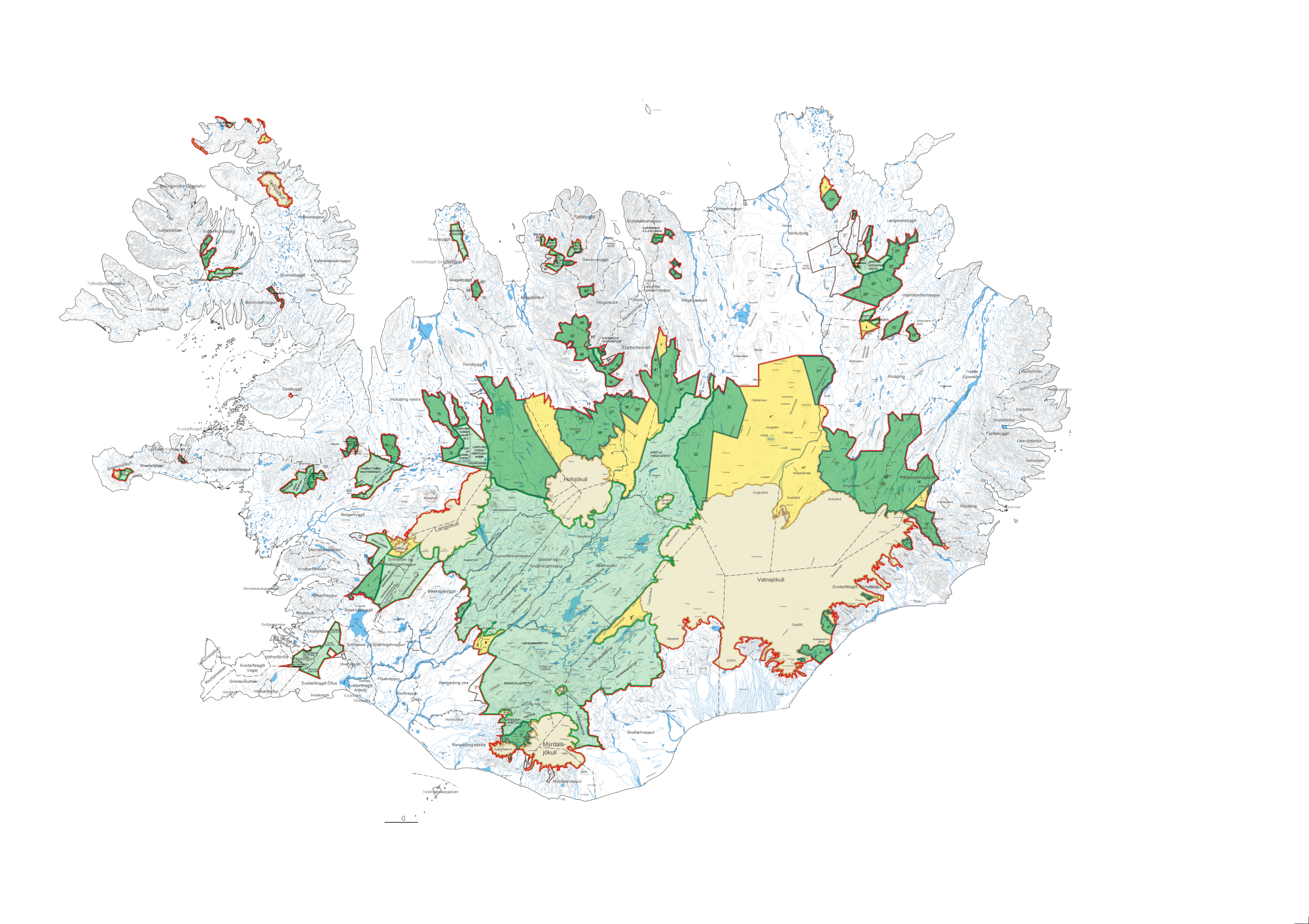 Þjóðlendur tæpur helmingur landsins