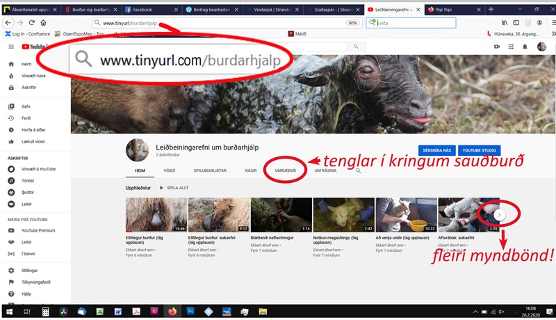 Burðarhjálp á YouTube